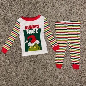 Kids Grinch Christmas Pajamas - Red, Green, White